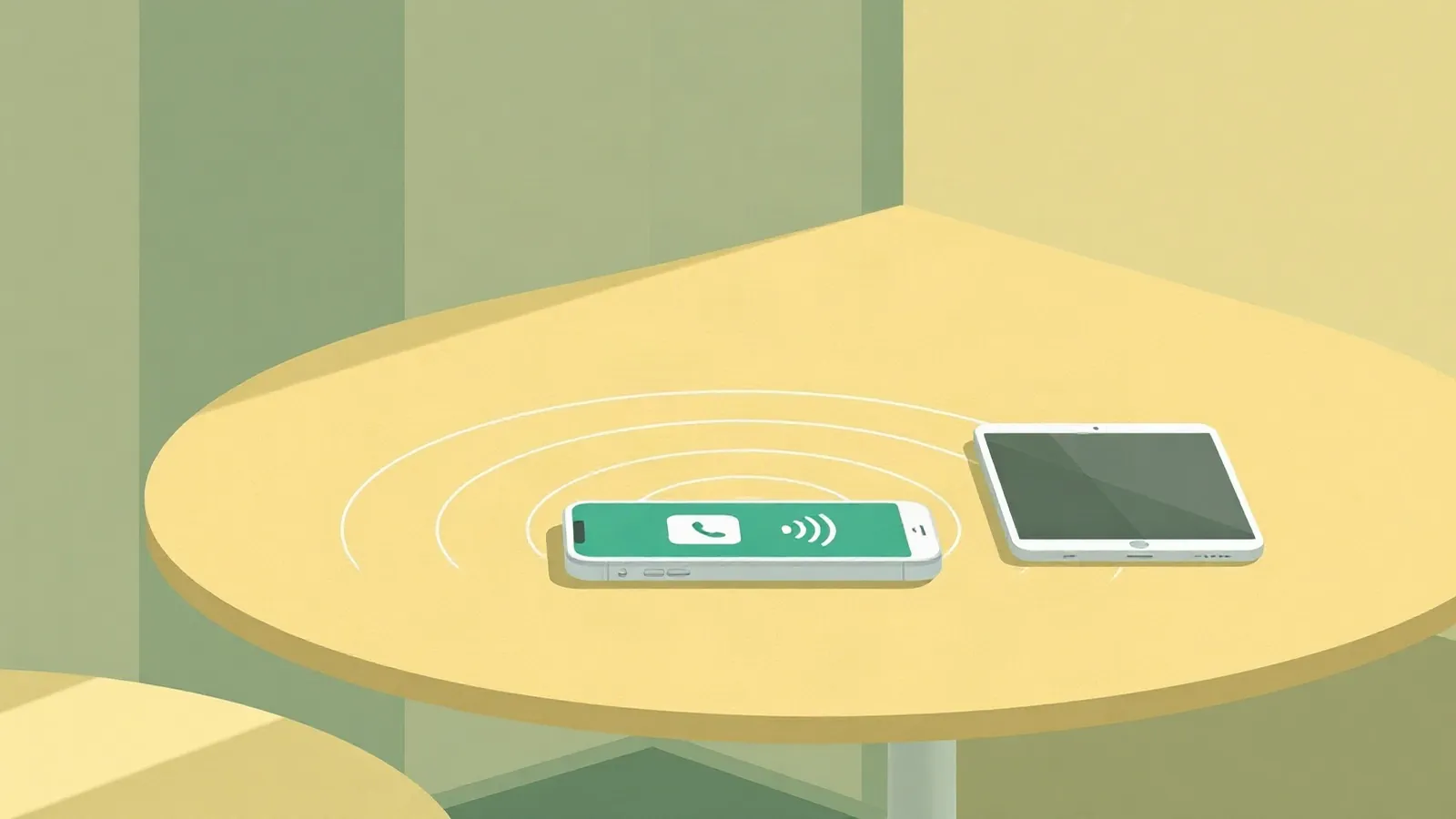 Smartphone sharing a wireless connection with a laptop and a tablet