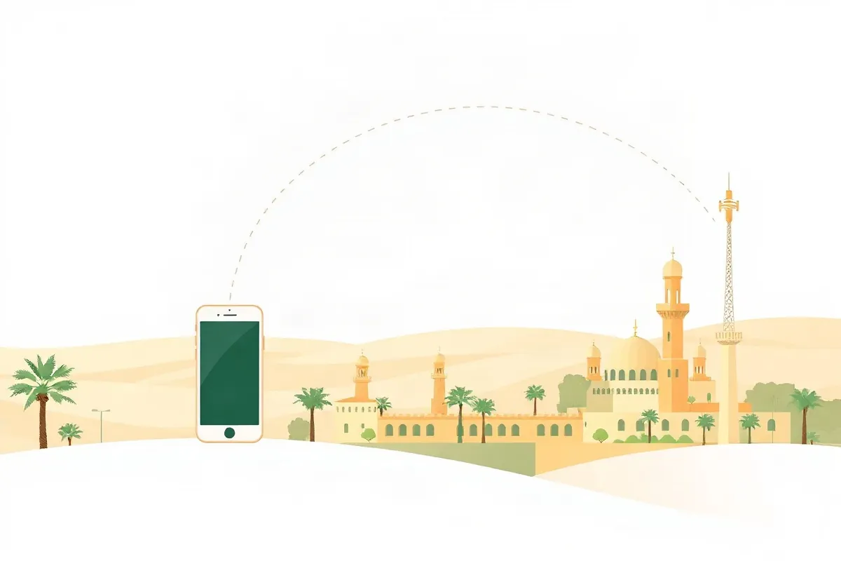 Phone linked to a distant home tower by roaming and to a local tower by an eSIM